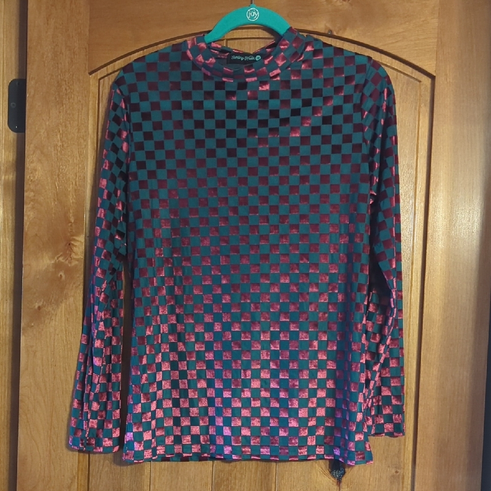 Watermelon Moonshine Velvet Mesh Top
